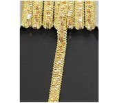 Galón Lentejuelas Raíz Pasamanería Oro/Blanco Roto 1.5cm Ancho 1m Largo