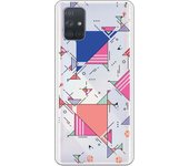 Funda compatible con Samsung Galaxy A71 - Geometric bluerose