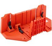 Caja de ingletes de sujeción, abrazadera de sierra manual de plástico de 14 pulgadas, sierra manual, herramienta de corte de madera con abrazadera