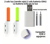 Fishing Electronic Rod Luminous Float Stick Light, CR425 3.6V LithiumBattery LED Removable UsB Charge Waterproof Night Tackle