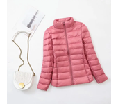 Plus Size Light Down Jacket Women Inner Cloth Autumn Winter Slim Short Stand Collar Warm White Duck Down Coat Women Outerwear
