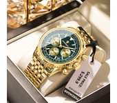 POEDAGAR High Quality Men's Quartz Watches Chronograph Waterproof Luminous Date Man Watch Stainless Steel Luxury Men Watch Reloj