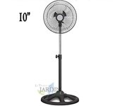 Suinga Ventilador de Pie 10" 45W 3 Velocidades Altura Regulable Base Estable