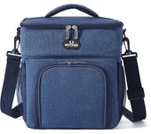 Multifunctional Double Layers Tote Cooler Lunch Bags for Women Men Large Capacity Travel Picnic Lunch Box with Shoulder Strap