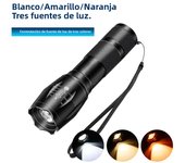 LED Aluminum Flashlight Outdoor Adventure Sports Emergency Flashlight Premium Black Color Changeable Light Compact and Portable
