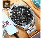 OLEVS Automatic Mechanical Watch for Men TOP Brand Original Stainless Steel Luminous Waterproof Date Man Wrist Watch Luxury Set