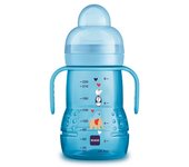 Biberón Mam Trainer+ 4+M 220 Ml Azul - Ideal para Aprender a Beber
