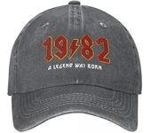 Vintage Washed Cotton 1982 Baseball Cap For Boy Girl Hat Snapback 40th Birthday Rock Gift Casquette Gorras