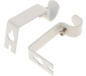 2 Pieces Metal Curtain Rod Bracket Window Rod Hook Holder Home Ornament