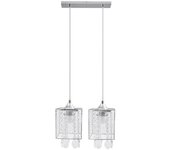 Lámpara de Suspensión Gracja, Metal, Plata, 33x13x130 cm