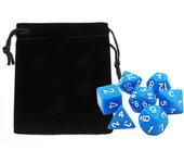 7pc/lot DND Dice Set with Velvet Dice Bag D4,D6,D8,D10,D10%,D12,D20 Colorful Accessories for Board Game,DnD, RPG GYH