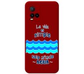 Funda Silicona Líquida Roja para Vivo Y21 / Y21s / Y33s diseño Agua Dibujos
