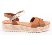 Sandalia De Mujer Plataforma Oh My Sandals 5693 Cuero