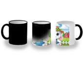 MERCHANDMANIA TAZA MÁGICA conejo granjero profesion animal rancho cultivo magic mug