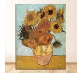 Poster Print  Floral Vase Oil Painting Canvas Art Modern Wall Picture for Living Room  Vincent Van Gogh Golden Sunflower