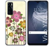 Funda Silicona para Vivo Y70 diseño Primavera En Flor Dibujos