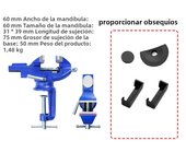 Table Vise Vice Mini Duty Mechanic Clamp-on Table Vise 360 Degree Swivel Base Cast Iron Table Top Clamp Press Vice with Anvil