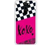 Funda compatible con Xiaomi Redmi Note 8 Pro - Diseño Xoxo fondo rosa
