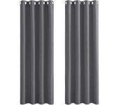 Cortinas Térmicas Frio y Calor Opacas Dormitorio 2 Piezas 140x240 CM