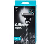 Gillette Mach3 Charcoal Maquinilla de Afeitar Hombre con 3 Hojas y Mango Ergonómico