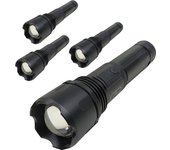 LED ATOMANT Linterna LED Recargable USB con Zoom, Alta Potencia y Batería 18650 de Larga Duración, 5 Modos de Luz, IPX4 Resistente al Agua, Ideal para Uso Táctico, Trabajo, Camping, Senderismo, Ciclismo y Actividades al Aire Libre