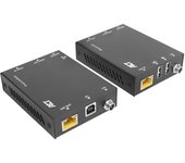ACT Extensor KVM HDMI 2.0 2x A Hembra + USB B Hembra + Power - 1xRJ45 Cat6a - 1xAH + 2x USB A Hembra + Audio hasta 70 mts