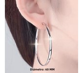 Somila S925 Sterling Silver Big Hoop Earrings For Women Brincos Moda Jewelry Accessories 3.0MM Fashion Cерьги Kольца 30-60MM