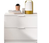 DEKIT GRUPO RIMOBEL LAGO - MESITA DE 2 CAJONES - BLANCO - 46 x 50.3 x 34.2 cm
