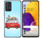 Tumundosmartphone Funda Gel Tpu para Samsung Galaxy A72 diseño Furgoneta Dibujos
