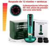 12/6 Levels Intelligent Cupping Massager Negative Pressure Infrared Heating Wireless Scraping Apparatus Dredge Meridian Relax