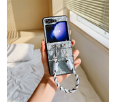 Wrist Strap Weave Leather Phone Case for Samsung Galaxy Z Flip 6 5 4 3 Flip5 Flip4 Flip3 5G Protective Shockproof Cover