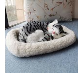 Realista dormir sudadera respiración Gato Perro peludo con Esterillas Creativos animales Decoración