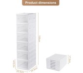 Zapatero Plegable de 6 Niveles con Puertas Transparentes – Caja Grande de Almacenamiento para Zapatillas, Organizador Apilable de Plástico para Exhibición de Calzado