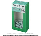 CAJA S 20 unid. TORNILLO ROSCA CHAPA CR AUTOT. 3,5x19mm FADIX