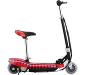 vidaXL Patinete para niños con asiento y LED rojo 120 W