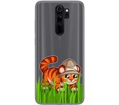 Tumundosmartphone Funda Gel Transparente para Xiaomi Redmi Note 8 Pro diseño Tigre Dibujos