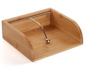 Versa Bamboo Servilletero, moderno, Medidas (Al x L x An) 30 x 4,3 x 30 cm, , Color Marrón