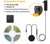 COB 24V LED Strip Wireless PIR Human Motion Sensor LED Night Light RF Reciever Smart Induction Lamp For TV Kitchen Cabinet Stair