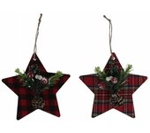 Gerimport Colgante Estrella Navidad Decoración 13x12.5cm Aleatorio