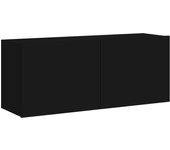 Mueble TV combinadoMueble para TV de pared negro 100x30x41 cm