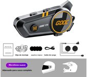 1000mah Motorcycle Intercom Helmet Headset 300m Wireless Communicator Interphone Waterproof Bluetooth Earphone Handsfree Call