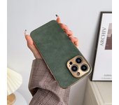 Leather Phone Case For Iphone 13 11 12 14 15 16 Pro Max Plus Electroplated Frame Lambskin Phone Shell For IPHON 14 15 16 Promax