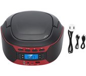 CD Player Bluetooth AUX IN Input Support Headphones 5 EQ Modes Multifunctional Digital Display Portable MP3 Player for Outdoor