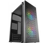 Mars gaming mc-core minitorre gaming - rejilla metal-mesh - ventana lateral - 2 ventiladores frgb - soporte micro-atx/mini-itx - almacenamiento versatil - color negro