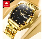 OLEVS TOP Brand Men's Watches Diamond Dial Waterproof Stainless Steel High-end Wristwatch for Man