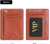 Card Holder Bag Simple Solid Color Pocket Case Women Men Credit ID Card Organizer Leather Cardholder Wallet 2023