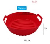 Silicone Air Fryer Baking Tray Circular Foldable Reusable Food Grade High Temperature Resistant and Easy to Clean Oven Mat