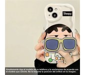 C-Crayon S-ShinChan Glasses Holder Case for iPhone 16 15 14 11 Pro Max 13 12 XR XS X 8 7 6 6S Plus SE 2020 Silicone Back Cover