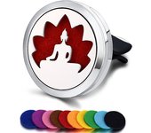Refillable Car Air Freshener Smell Perfume Diffuser Clip Auto Vent Essential Oil Stainless Steel Locket Interior Accessories