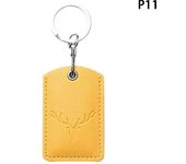 1Pcs Access Card Case Leather Card Holder Keychain Key Ring Access Card Bag Door Lock Access Tags ID Card Case Keychain